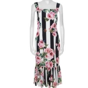 Dolce and Gabbana Classic stripe and floral dress